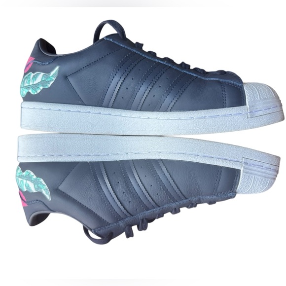 Adidas Superstar Black Floral Sneakers - Picture 3 of 8